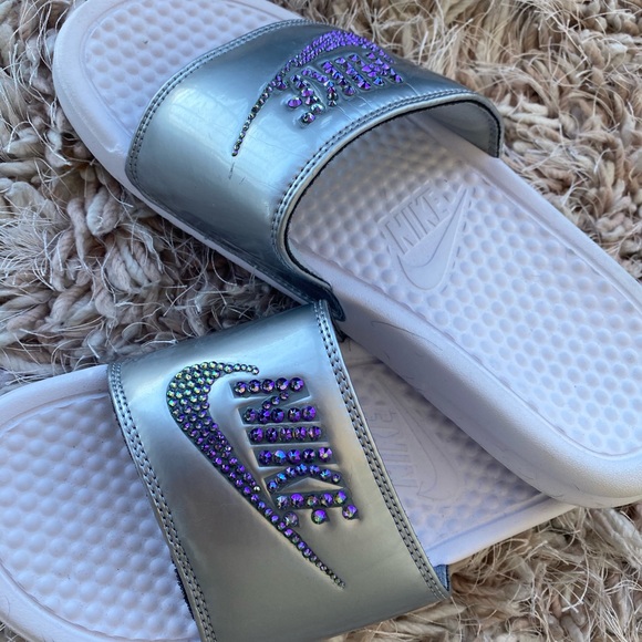 Nike slides with swavorski crystals - Picture 3 of 3